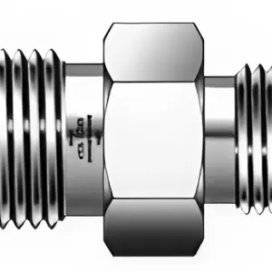 SM4X2MRU - Stainless Steel Double Male Reducing Union 1/4" Head Size x 1/8" Head Size